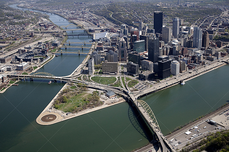 城市天际线,航拍视角,匹兹堡,水平画幅,无人,河流,户外,城市,俄亥俄河,摄影