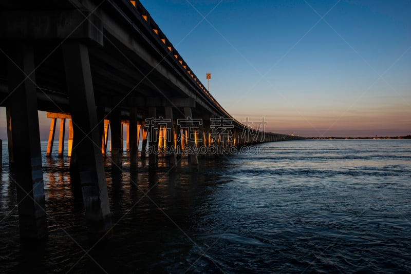 桥,水,天空,佛罗里达群岛,bahia honda key,早晨,夏天,美洲,海滩,热带气候