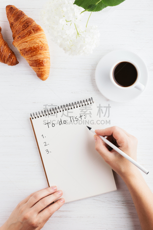 笔记本,清单,羊毛帽,女人,伐木搬运业,博客,铅笔,牛角面包,模板,八仙花属