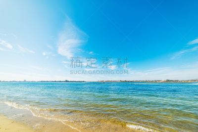 使命湾,海洋,蓝色,天空,美国,水平画幅,无人,夏天,乡村风格,加利福尼亚