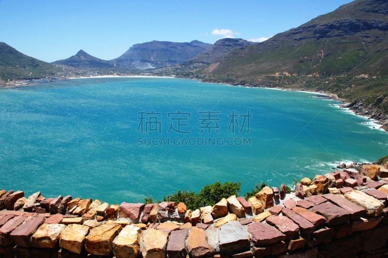 查普曼峰,南非,汽车餐馆,看风景,水,度假胜地,水平画幅,高视角,山,无人