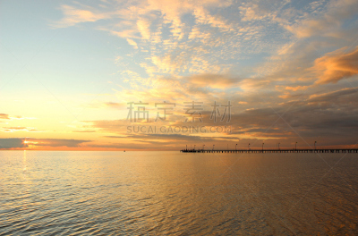 海洋,水,天空,夜晚,曙暮光,夏天,明亮,墨尔本,海滩,热带气候