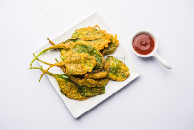 菠菜,脆,清新,配方,香炸杂菜,下午茶,食品,马哈拉施特拉邦,图像,小吃