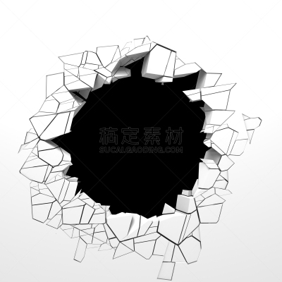 洞,白色,破碎的,黑色,石墙,商务,自由,砖,裂片,坏掉的