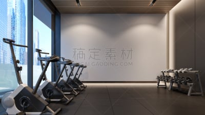 健身房,现代,室内,三维图形,健身俱乐部,健身器械,正面视角,健身设备,休闲活动