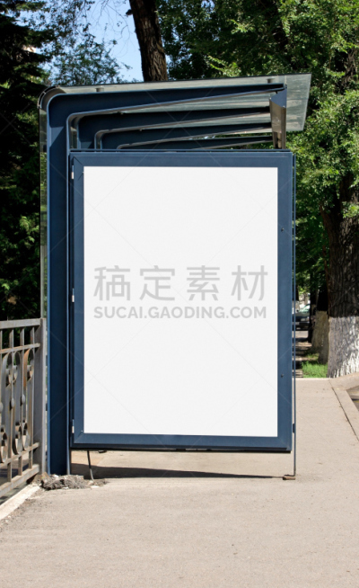 布告栏,空白的,公共汽车站,垂直画幅,留白,新的,无人,户外,运输