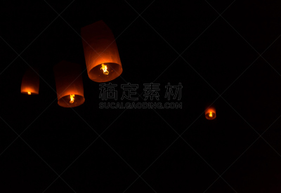 灯笼,传统节日,半空中,天空,美,风,水平画幅,夜晚,美人,符号