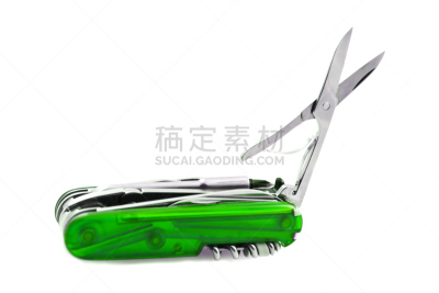 瑞士,小刀,绿色,水平画幅,背景分离,金属,工具,钢铁,开瓶器,把手