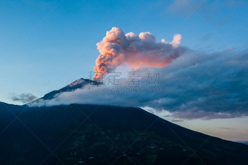 通古拉瓦火山,水平画幅,摄影,行动,活动,爆发