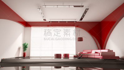 现代,沙发,三维图形,红色,室内,座位,水平画幅,形状,无人,玻璃