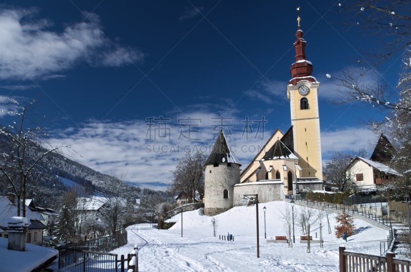 冬天,非都市风光,水平画幅,地形,julian alps,雪,无人,全景,户外