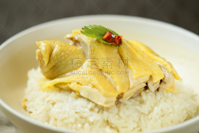 海南鸡饭,水平画幅,新加坡,膳食,东亚,马来西亚,特写,泰国,辣椒,东方食品