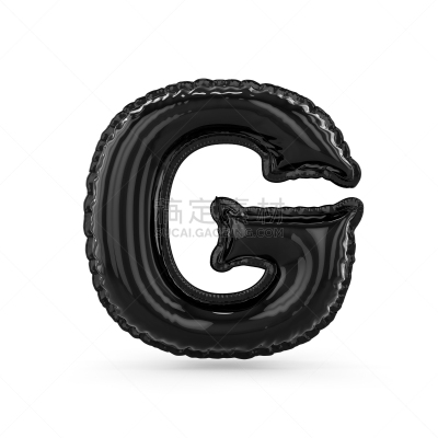 三维图形,英文字母g,气球,充气品,黑色,分离着色,英语,单词,背景分离,字母