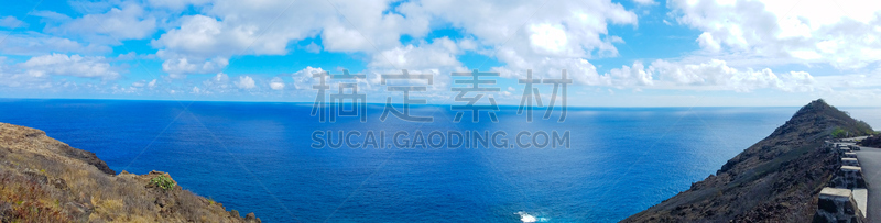 海岸线,天空,美国,水平画幅,云,地形,无人,蓝色,全景,太平洋岛屿