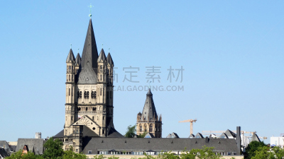 科隆,教堂,法属圣马丁,惊骇,伟大的圣马丁教堂,水平画幅,无人,古城,天主教,德国