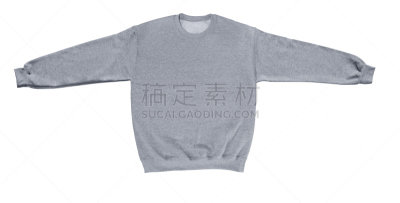 长袖衫,灰色,模板,彩色图片,空白的,正下方视角,轻蔑的,圆领口,男女通用,毛衣