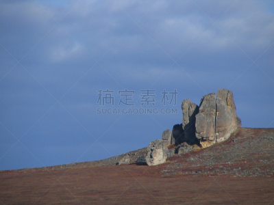 岩层,费尔班克斯,冻原,自然,水平画幅,岩石,秋天,无人,彩色图片,风景