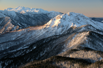 山,自然,水平画幅,雪,无人,日本,早晨,户外,岐阜县,雪山