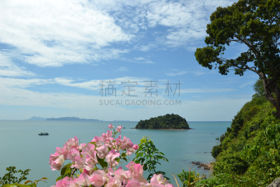 岛,海洋,平衡折角灯,水平画幅,无人,夏天,蓝塔岛,户外,泰国,风景