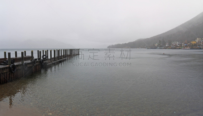 中禅寺湖,码头,全景,寂寞,男体山,日光市,枥木县,云景,著名景点,湖