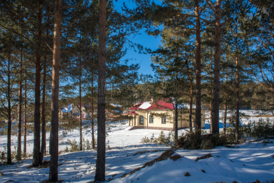 新的,郊区,正面视角,天空,水平画幅,雪,巨大的,户外,居住区,俄罗斯
