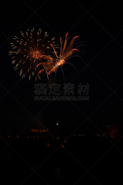 焰火,伍茨堡,旅游嘉年华,垂直画幅,啤酒节,光效果,夜晚,新年,生日,烟