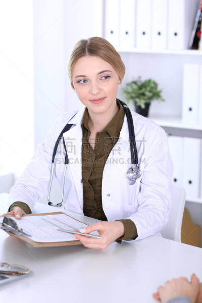概念,卡其布,办公室,看,宽松上衣,健康保健,病人
