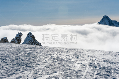 hintertux glacier,齐勒谷,度假胜地,冬季运动,水平画幅,雪,无人,户外,山脉,高处