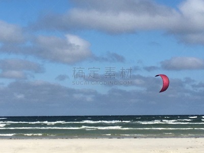 在上面,风筝,海滩,无人,图像,户外,天空,水平画幅,体育活动,风筝冲浪
