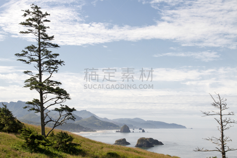 额库拉州立公园,卡农海滩,水平画幅,岩石,无人,户外,徒步旅行,海洋,柱状岩石,海岸线