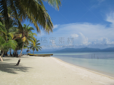 海滩,宁静,水平画幅,无人,桑卜拉斯岛,巴拿马,kuna yala,户外,加勒比海地区,摄影