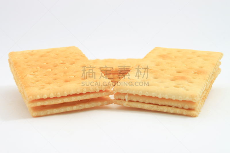 饼干,奶油,凝乳,水平画幅,白色背景,小吃,甜食,部分,叠,摄影