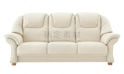 沙发,米色,水平画幅,无人,时尚,白色背景,背景分离,家具,家具店,汽车头枕