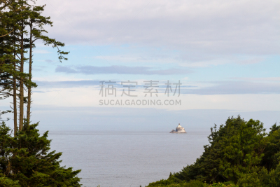 灯塔楼,蒂拉穆克,小路,额库拉州立公园,徒步旅行,岩石,海岸线,卡农海滩,天空,俄勒冈州
