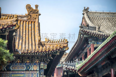 中国,北京,寺庙,建筑外部,雍和宫店,雍和宫,汉字,中文,天空,灵性