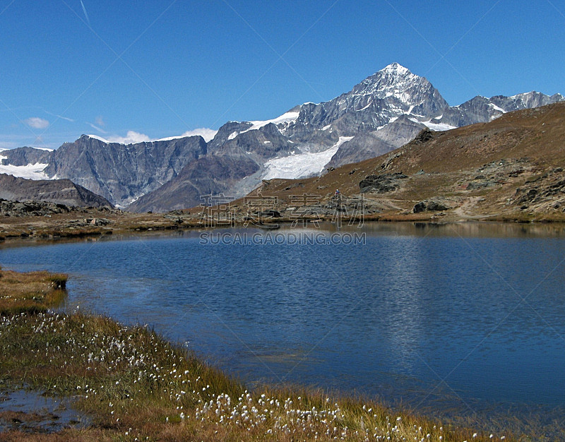 瑞士,瑞士阿尔卑斯山,风景,山路,自然,水平画幅,雪,欧洲,旅行者,户外