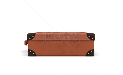 褐色,三维图形,手提箱,白色背景,关闭的,金属,休闲活动,水平画幅,绘画插图,古老的