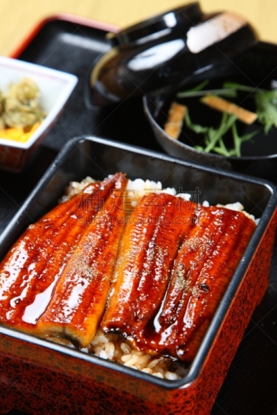 咸水鳗,米,格子烤肉,垂直画幅,饮食,淡水鳗鱼,无人,海产,盐渍食品,照烧