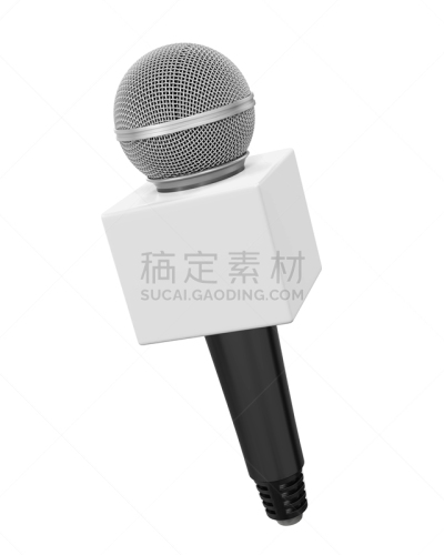 麦克风,空白的,分离着色,演说家,垂直画幅,留白,新闻记者,计算机制图,计算机图形学