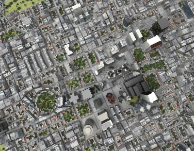 城市,都市风景,顶部,领土行为,做计划,正上方视角,近景,建筑外部,水平画幅,无人