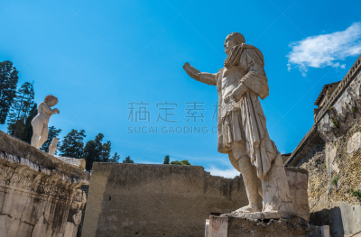 赫库兰尼姆,维苏威火山,拆毁的,过去,城镇,罗马风格,埃尔科雷诺,纳布勒斯,纪念碑,水平画幅