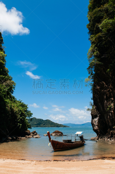 泰国,海滩,甲米,长尾船,木制,气候,蓝塔岛,皮划艇,热带气候,环境