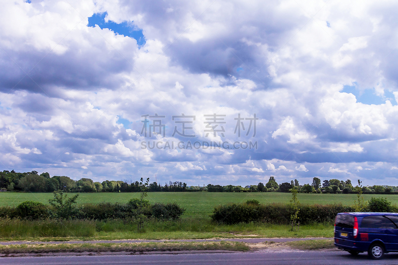英格兰,夏天,多云,地形,白昼,天空,美,水平画幅,云,无人