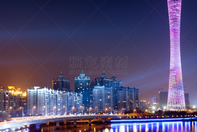 夜晚,城市天际线,城市,水,天空,新的,曙暮光,旅行者,滨水,都市风景
