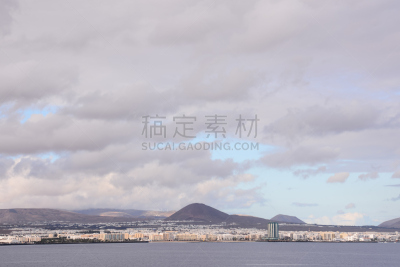 地形,风景,水,天空,兰萨罗特岛,水平画幅,沙子,无人,大西洋群岛