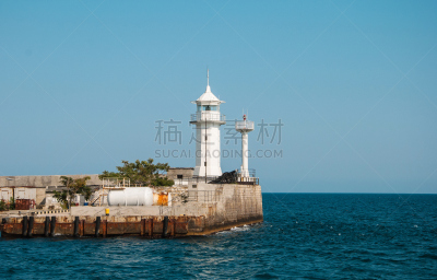 雅尔塔,灯塔楼,榴弹炮,黑海,克里米亚,自然,水平画幅,地形,建筑,无人