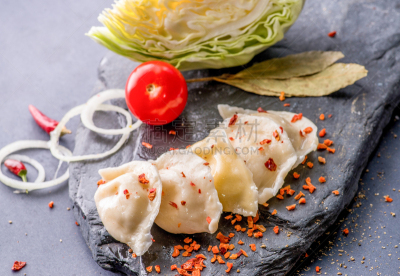 酱汁,塞满了的,蒸汽,饺子,煮食,盘子,国内著名景点,蔬菜,热,清新