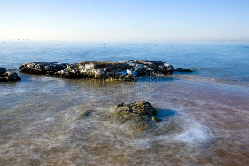 海滩,冬天,风景,水,天空,美,水平画幅,户外,海景,地平线