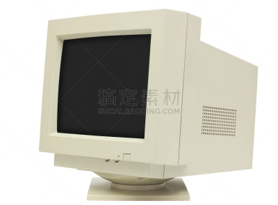 显示器,侧面视角,阴极显象管,负极,1990年-1999年,计算机,背景分离,灰色,技术,图像