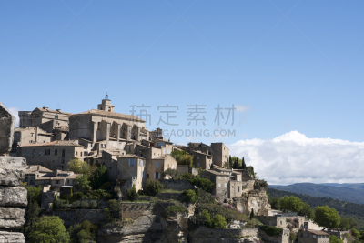 普罗旺斯,葛德,城镇,风景,法国,地形,乡村,小的,自然美